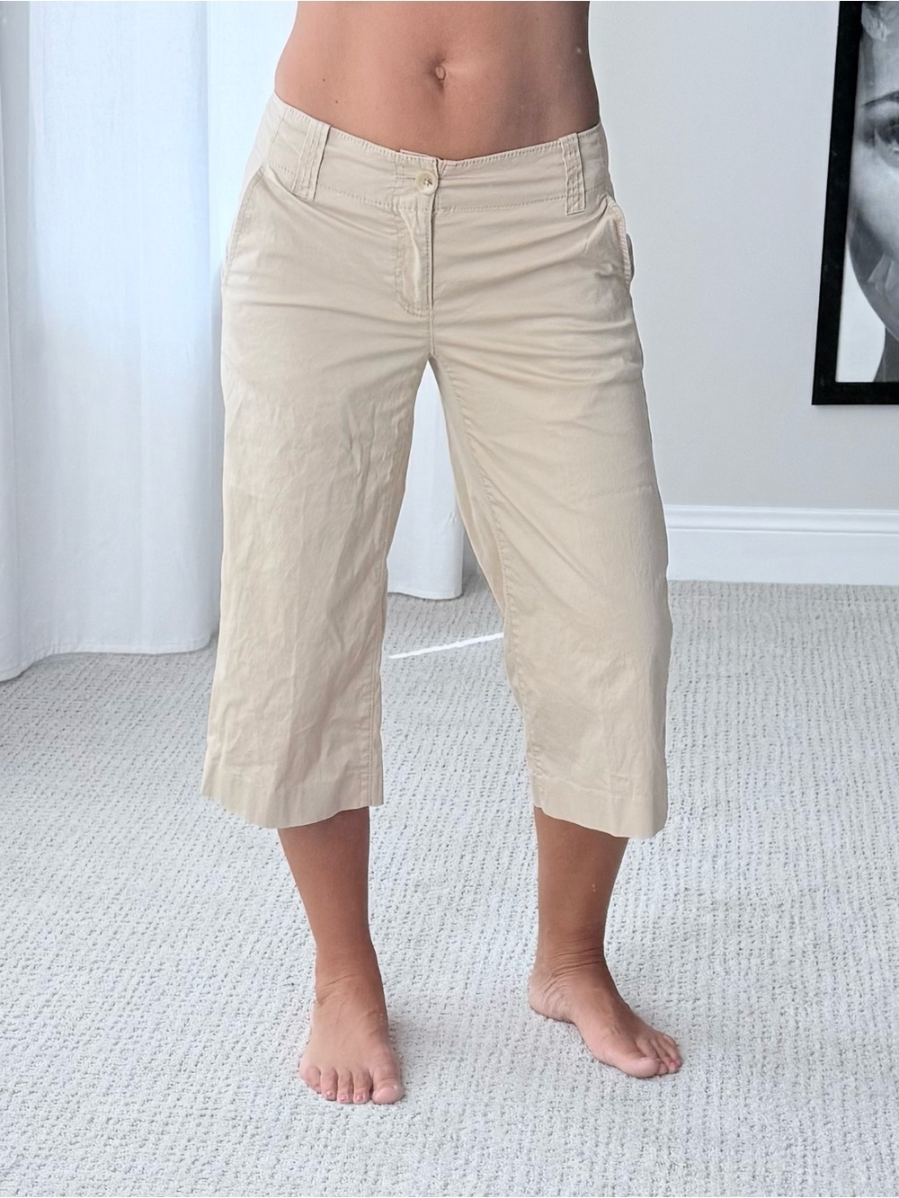 Banana Republic Beige Cropped Capris